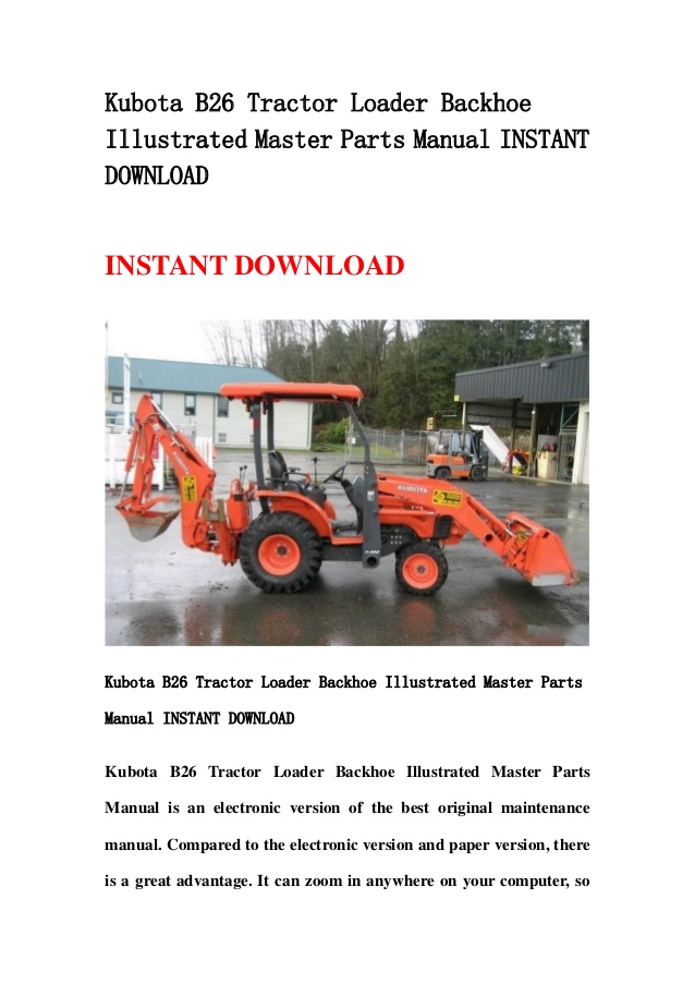 kubota tractor manual pdf